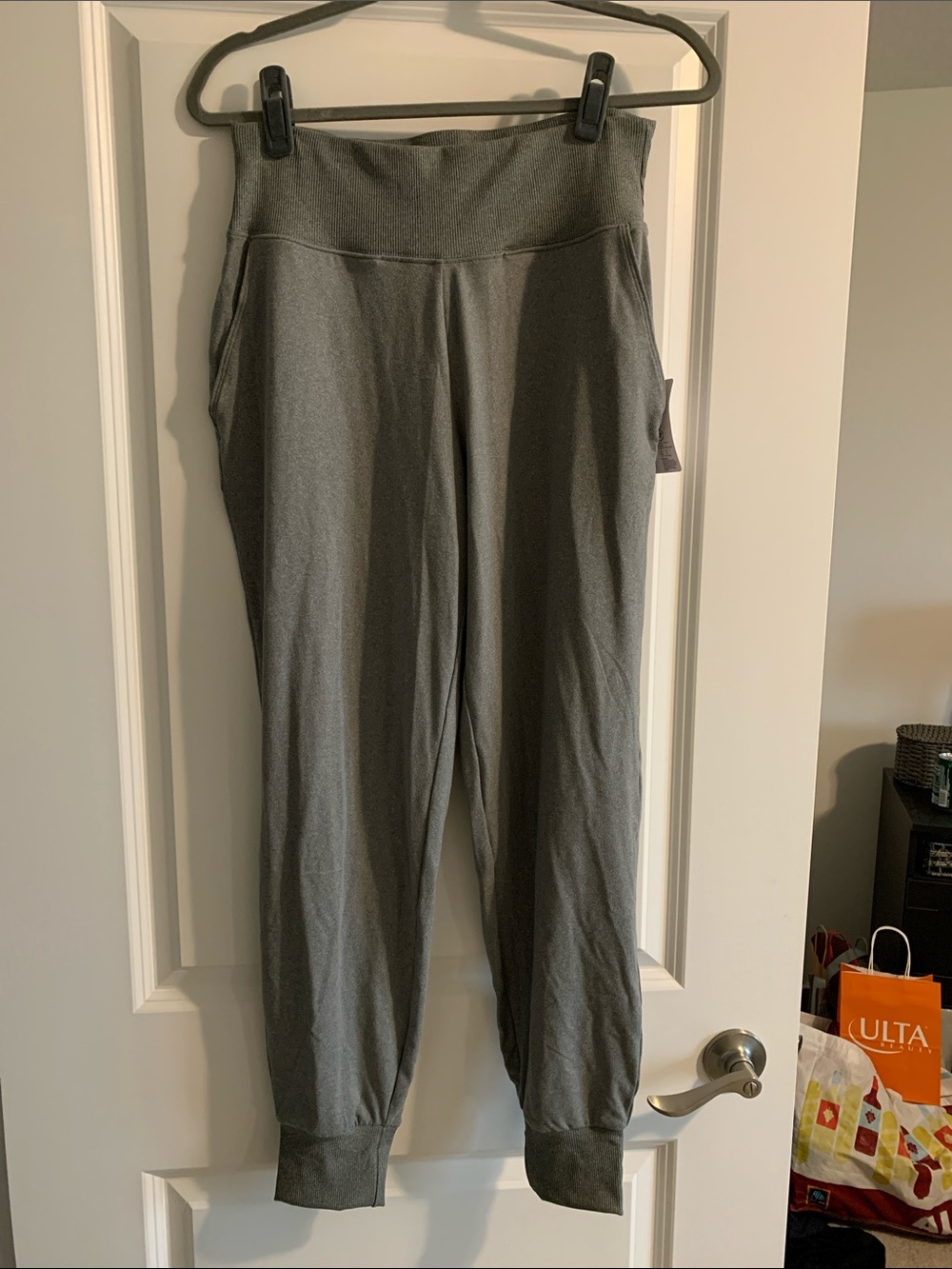 NWT Jockey Women's High-Waist Gray Jogger Pants